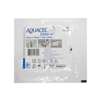 Aquacel Extra Ag - абсорбирующая повязка с серебром, 10x10 см