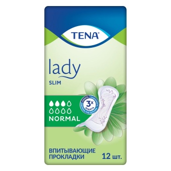 Tena Lady Slim Normal - урологические прокладки для женщин, 12 шт.