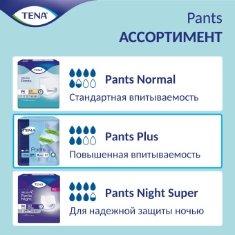 Впитывающие трусы Tena Pants Plus, M, 10 шт.